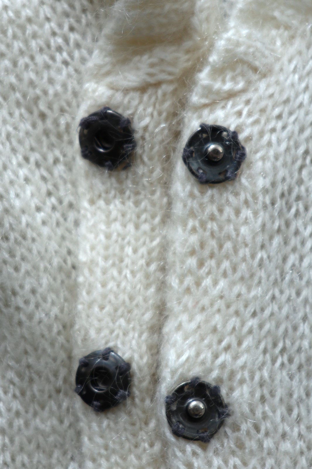 Y2K Isabel Marant Cream Fuzzy Mohair Romantic Cropped Cardigan Sweater Women XS