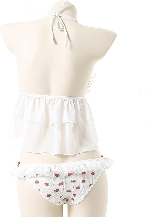 Anime Lingerie Kawaii Bikini Japanese Cosplay Outfit Strawberry Pajamas Babydoll
