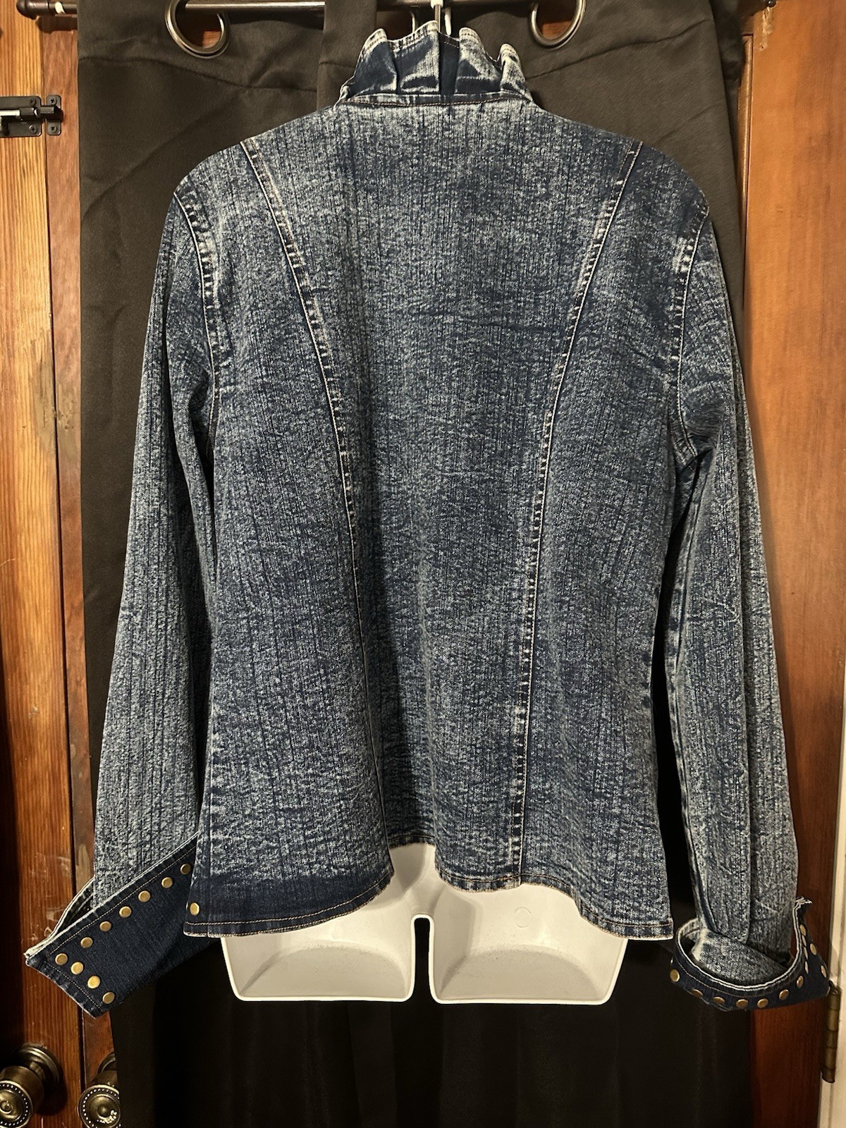 Vintage Blue Studded Blazer Made By The Pyramids Collection