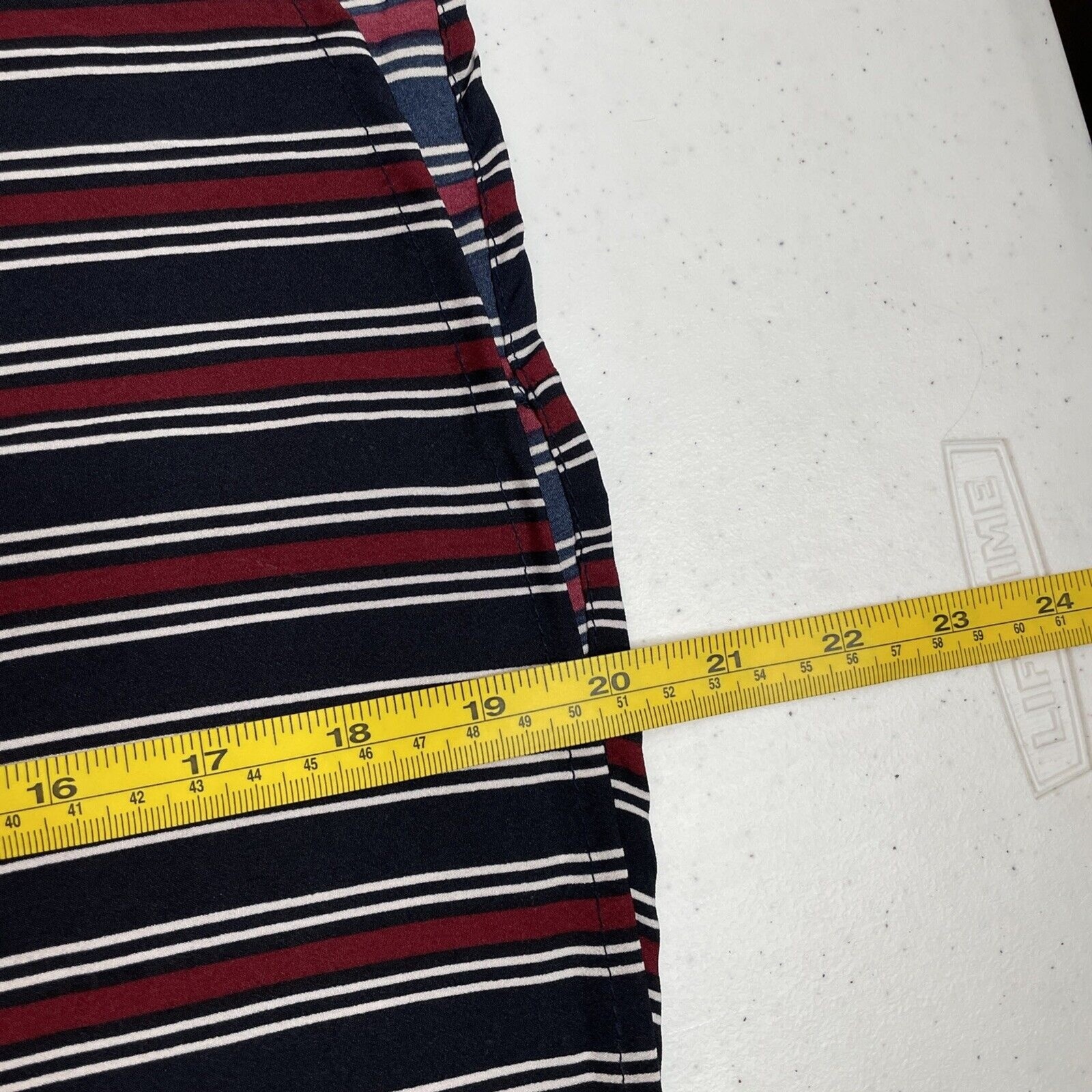 SPEED LIMIT Womens Elastic Waist Striped Balloon Sleeve Dress Plus Size 2X