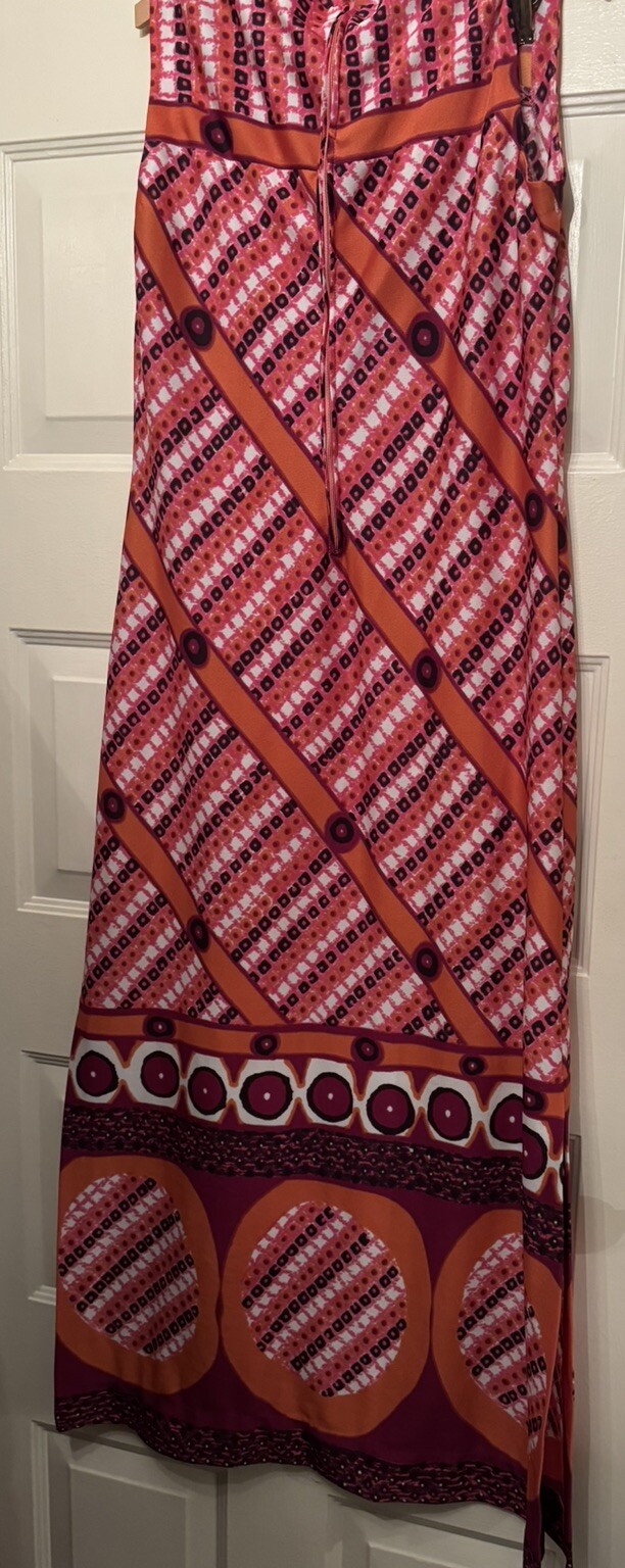 VTG Angela Lanza -Jonathan Phillips Women’s Maxi Dress Italy SizeS/M Belt Go Go