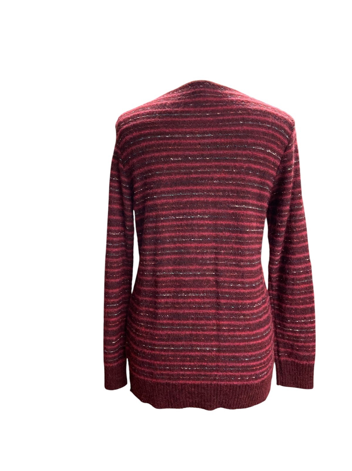 Vintage Red Hand Knit Women’s Sweater | Cozy Long Sleeve Pullover | Size S/M