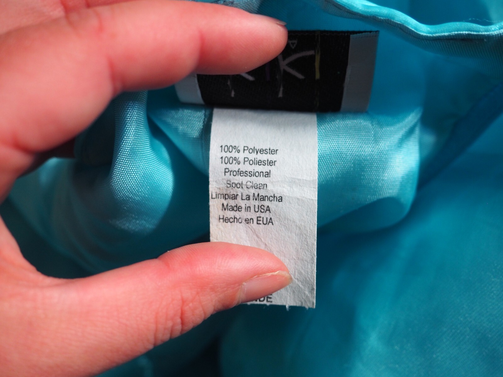 VTG 90s Kiki Turquoise Chiffon Taffeta Sleeveless Glitter Lace Up Gown Dress L