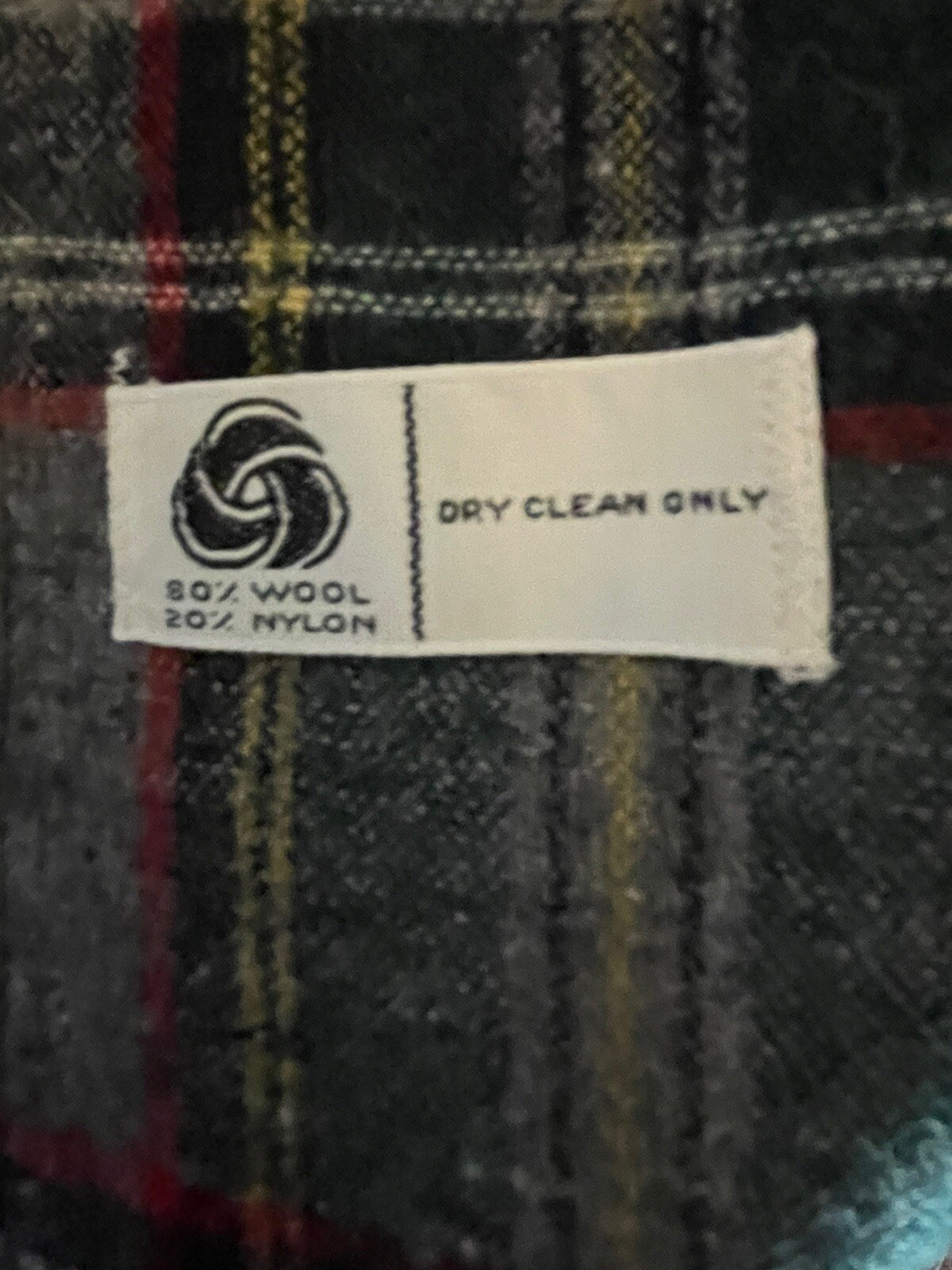 Vintage 70s Maxi Skirt Blazer Suit Wool Plaid 9/10 Wide Lapels Gray Green Red JH