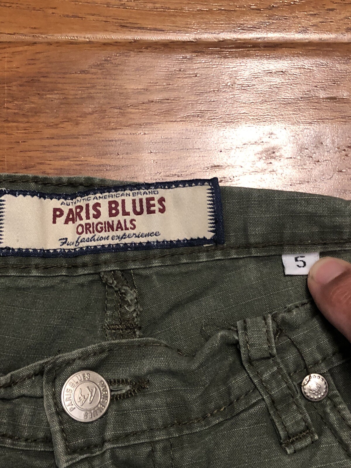 Vintage Paris Blues Originals Pants Jeans Olive Green Size 5