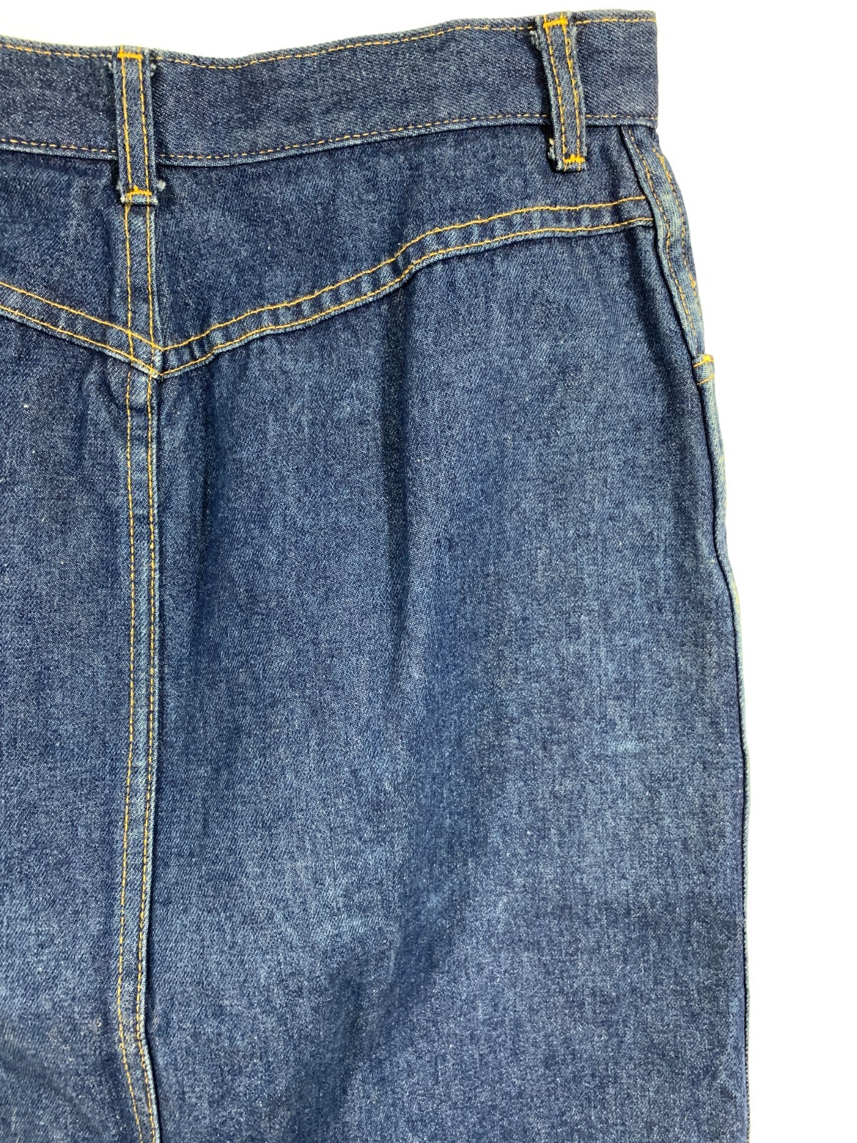 Vintage 80s CHERYL TIEGS Jeans Denim Midi Skirt Missy 14 (28″ Waist)