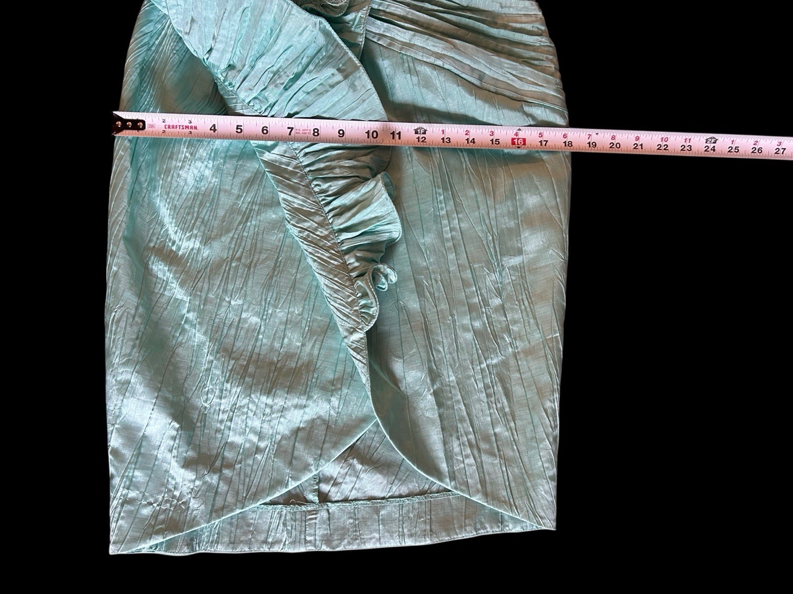 Vintage 1990’s Showstopper Coquette Aqua Evening Prom Formal Avant Garde Dress
