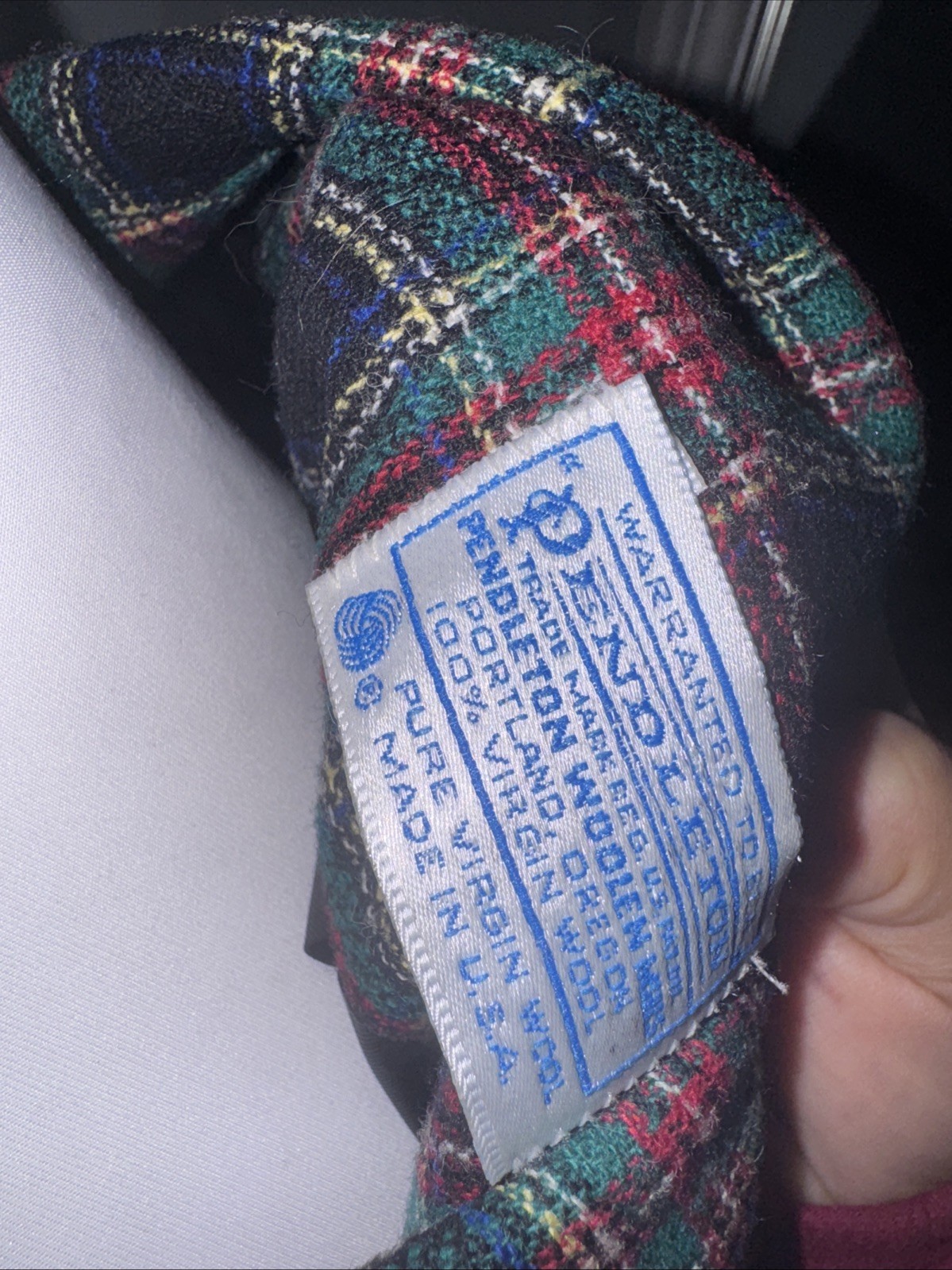 Pendleton Vintage Red, Green and Black Plaid 100% Virgin Wool Blazer