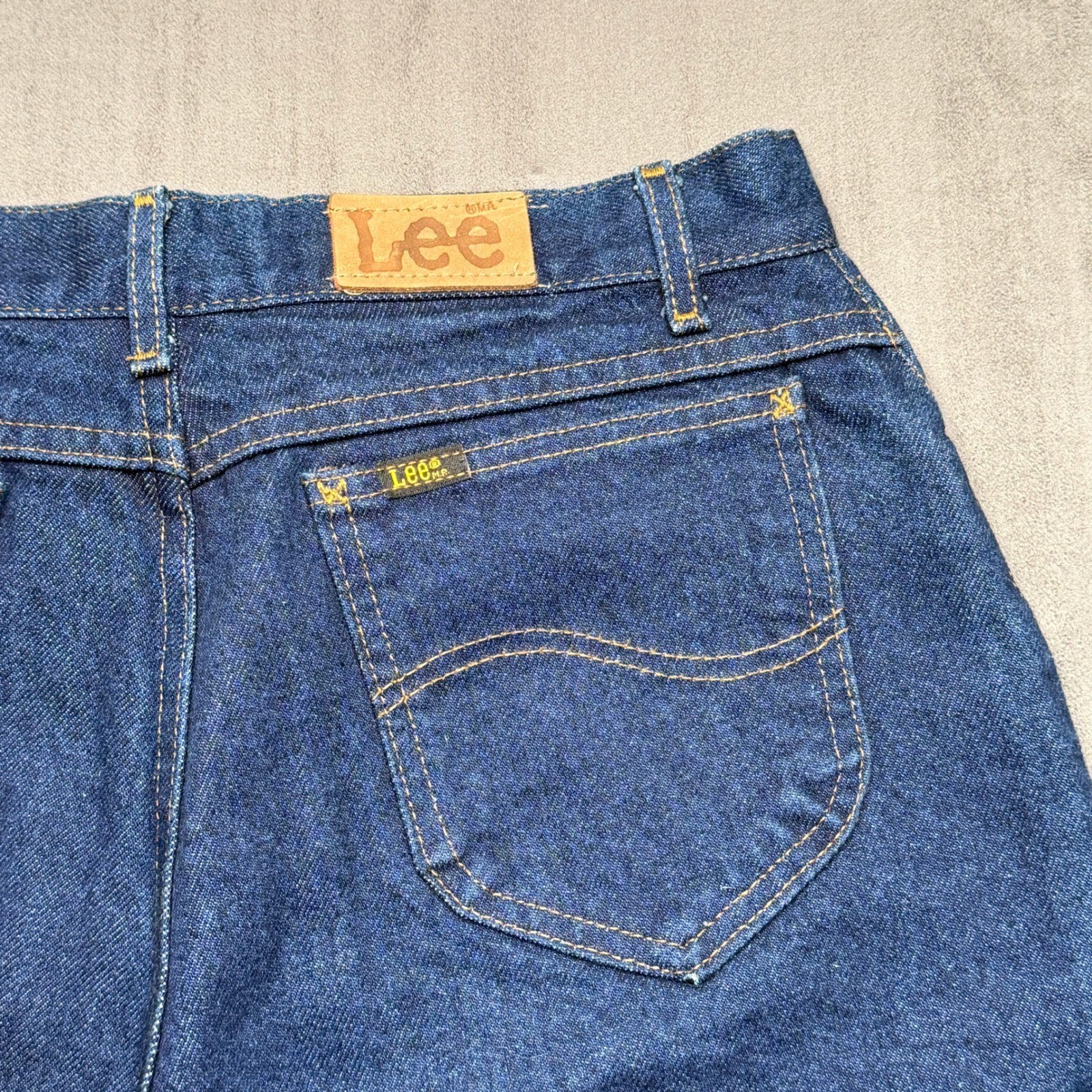 Vintage Lee Riders Jeans Womens 30X30 Dark Blue USA High Rise Straight Leg Denim
