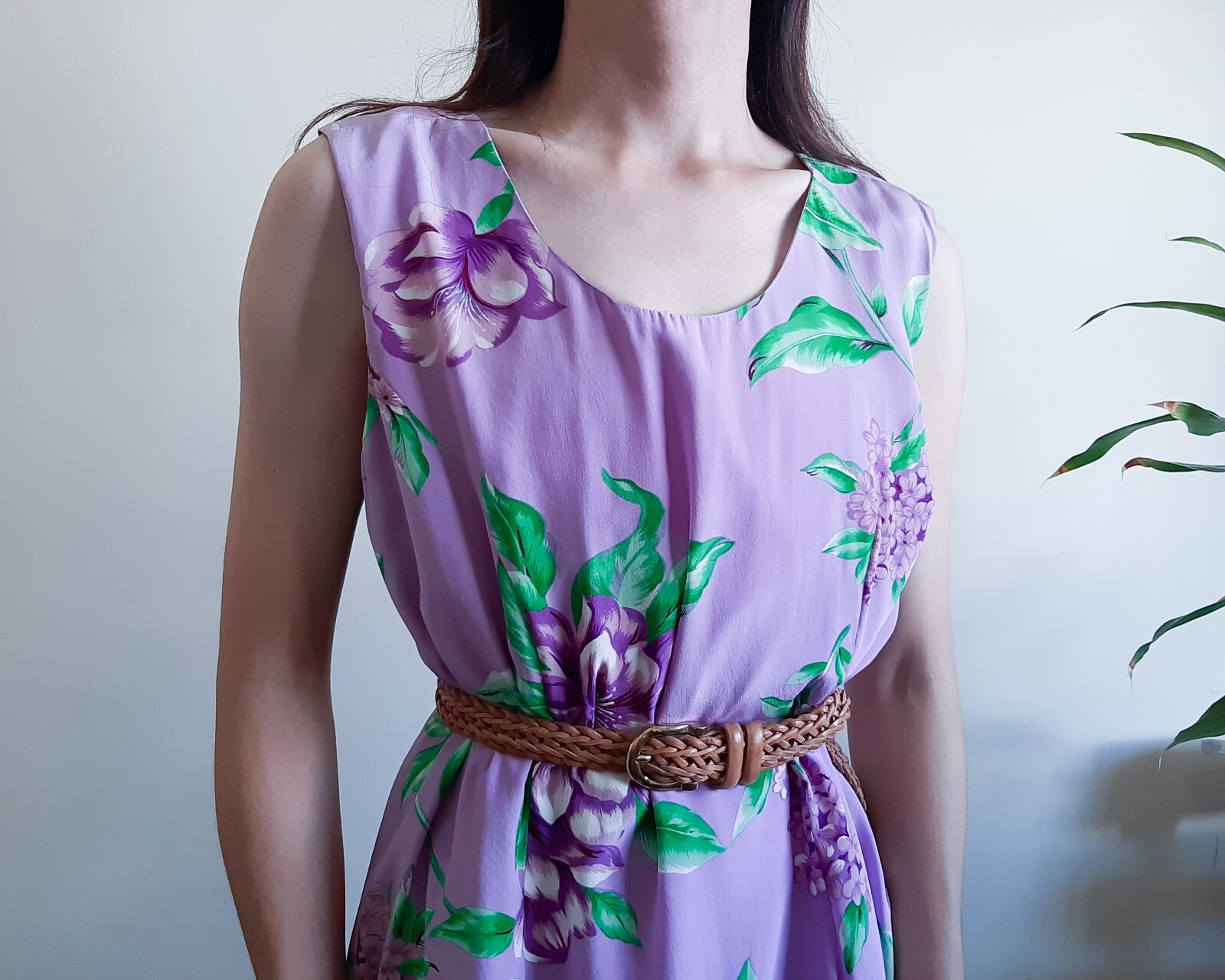 METRO STYLE Purple Floral 100% Silk Dress Jacket Set 2 Piece set Size 16 Size XL