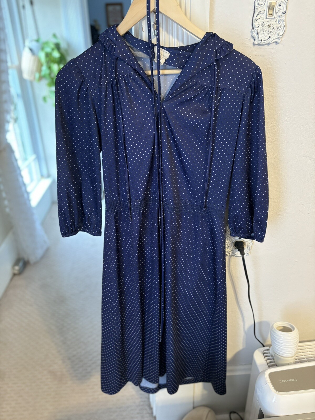 Vintage Polkadot Dress 1972 Medium