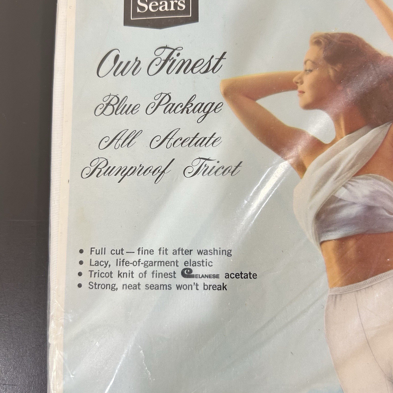 Vintage Spanky Pants Womens Underwear Band Long Leg Briefs Acetate Sz 6 Hips 38″