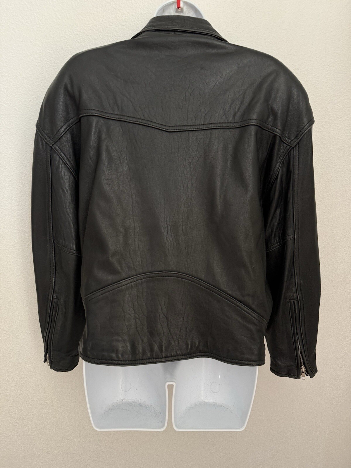 BP Nordstrom Vintage Women Black leather Biker motorcycle jacket S 80s Grunge