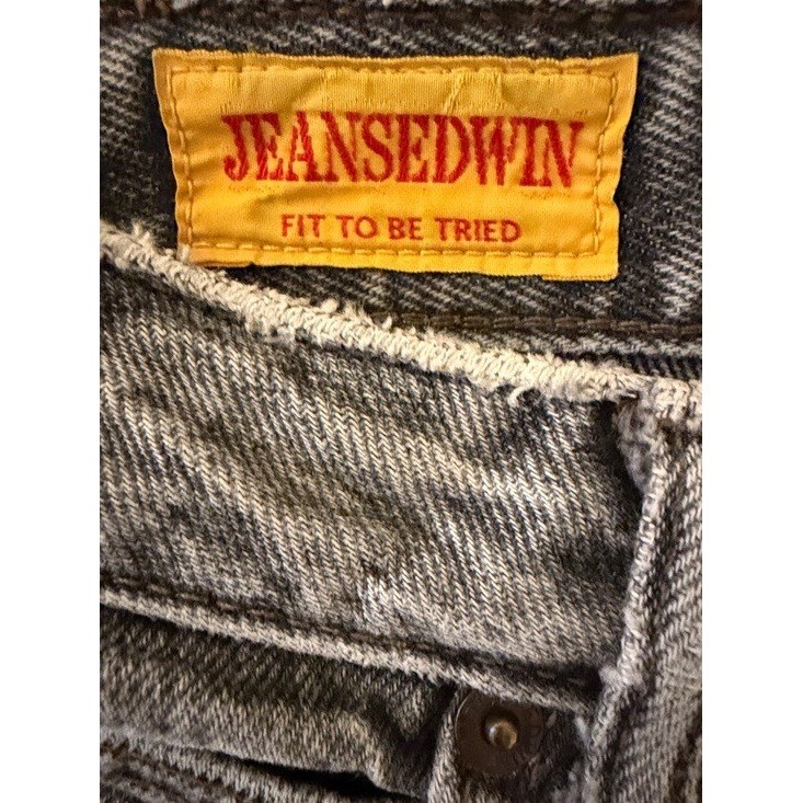 Vintage Edwin Jeans Gray Acid Wash High Rise Tapered Mom Jeans Made in Japan 26