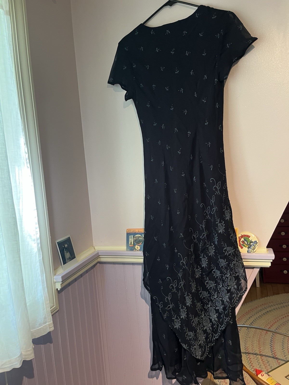 Vintage 1990s Embroidered Maxi Dress