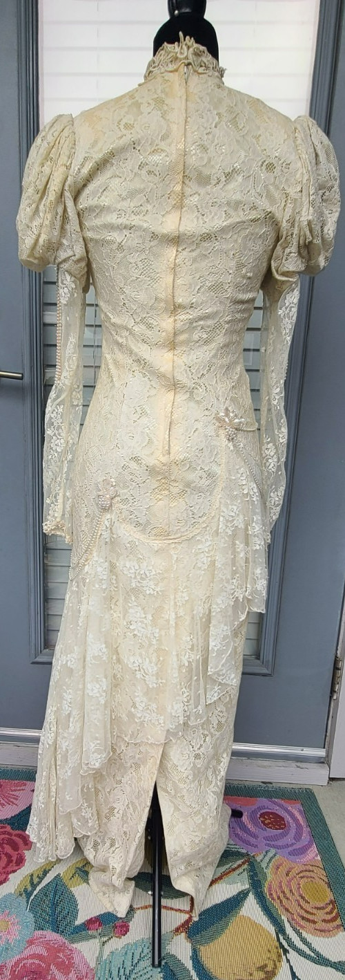 Vintage Susan Lanes Country Elegance Wedding Dress Renaissance Lace Size 8