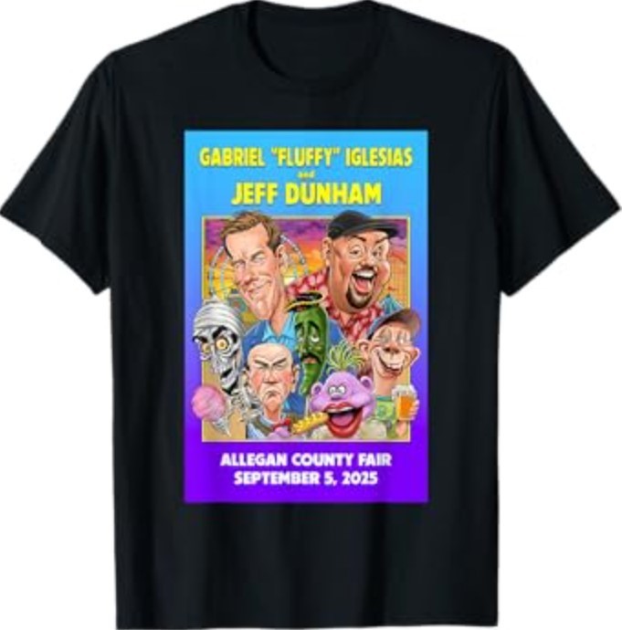 Gabriel Iglesias & Jeff Dunham Allegan County Fair (2025) T-Shirt