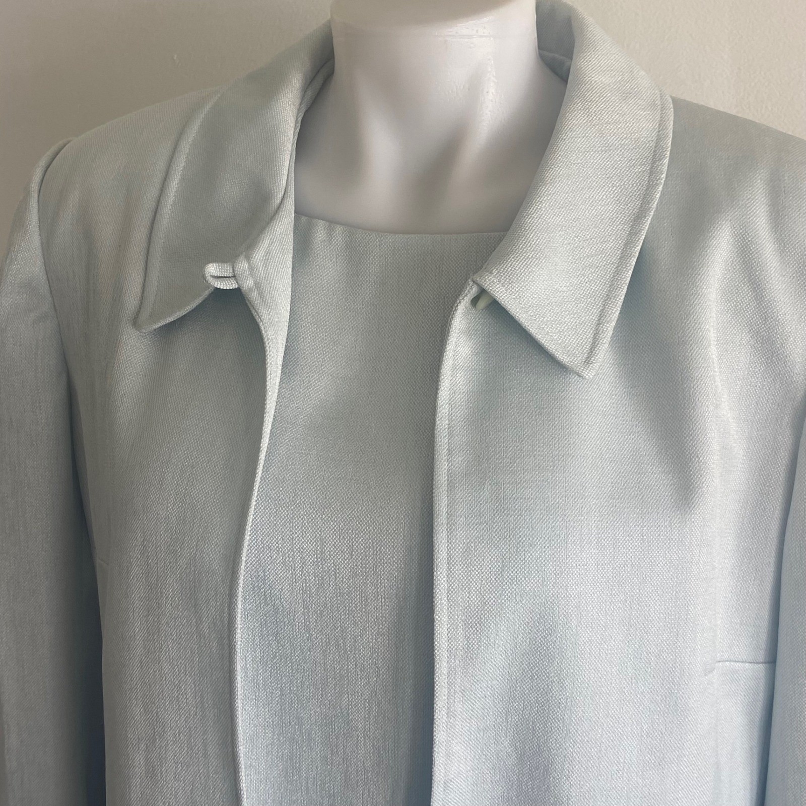 John Meyer of Norwich 3 Piece Skirt Suit Set Light Blue Pastel Size M Vintage