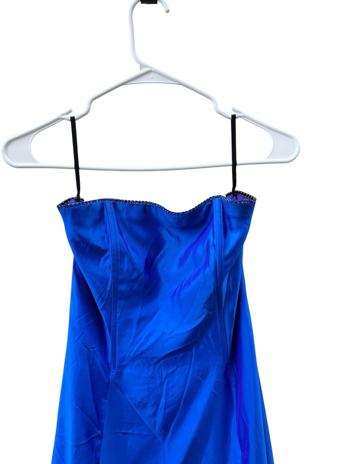 Gunne Sax Jessica McClintock Blue Strapless Prom Gown Vintage Y2k Formal Dress