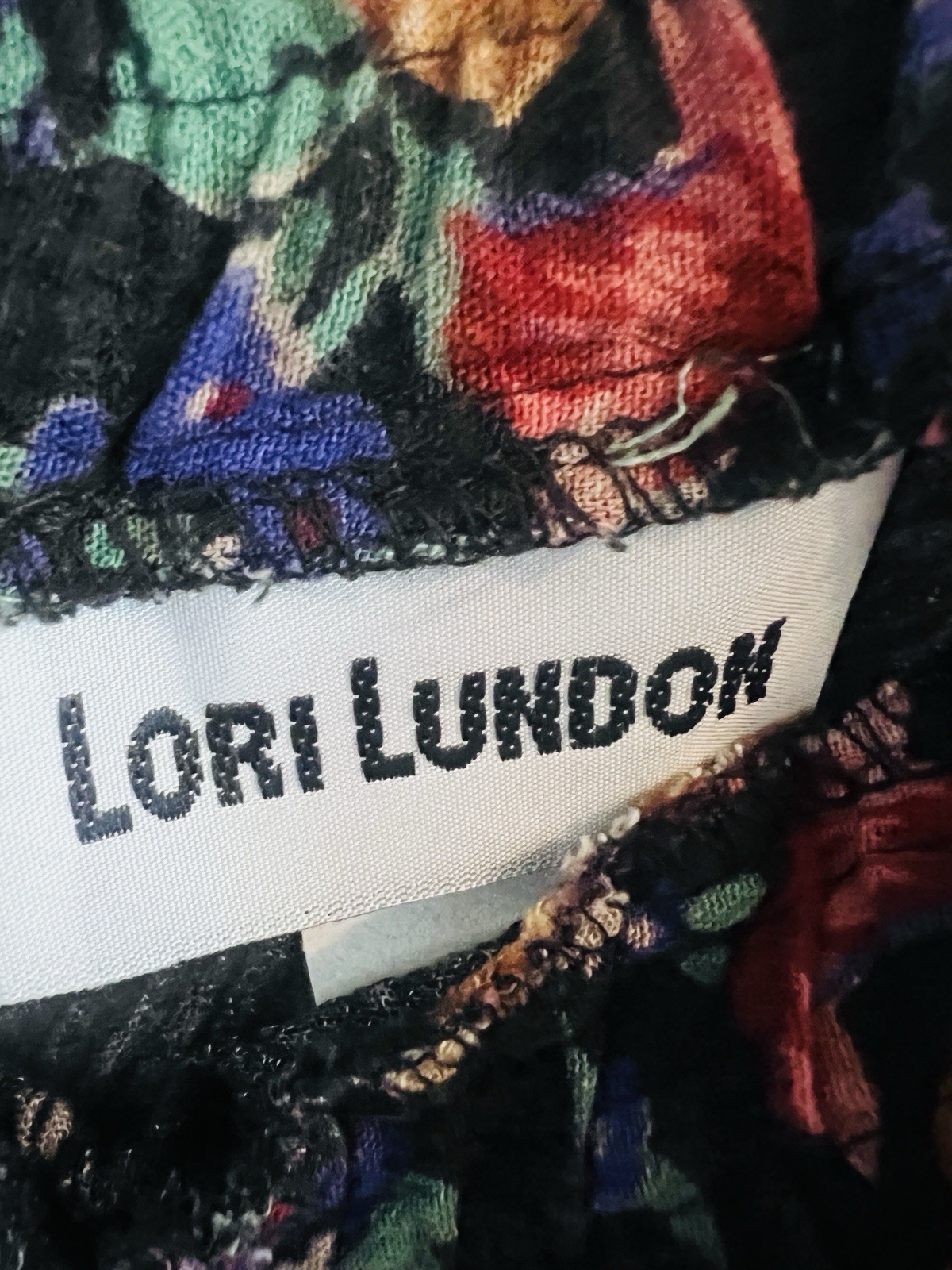 Vintage 90s Lori Lundon Patchwork Floral Maxi Skirt Boho Rayon Prairie Skirt