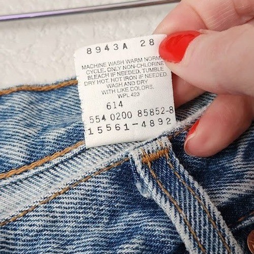 LEVIS VTG 90s 560 Loose Fit High Rise Light Wash Denim Jeans USA Made 14 M