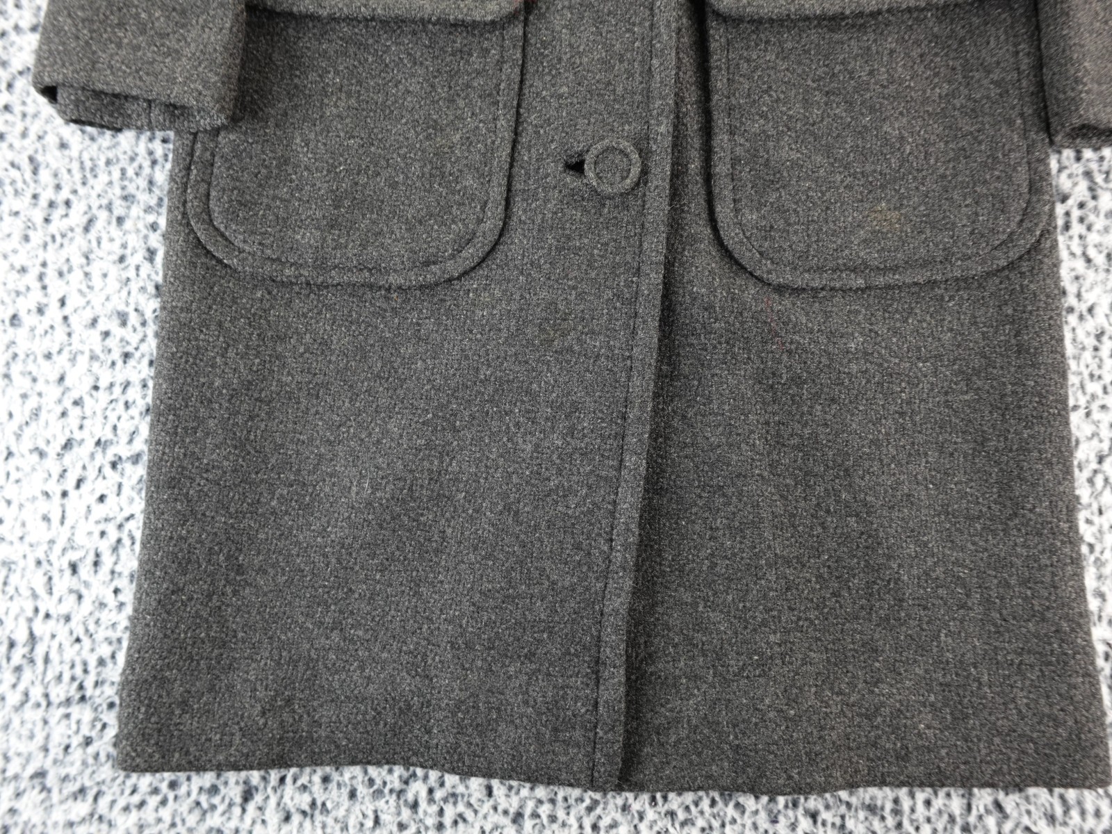 Vintage 1950s Pendleton 100% Virgin Wool Charcoal Gray Town Coat Women’s Sz M