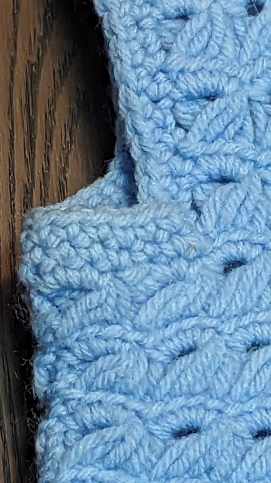 BOHO Hippie Vintage Handmade Crochet Granny Core Sweater Vest Tank Small Blue