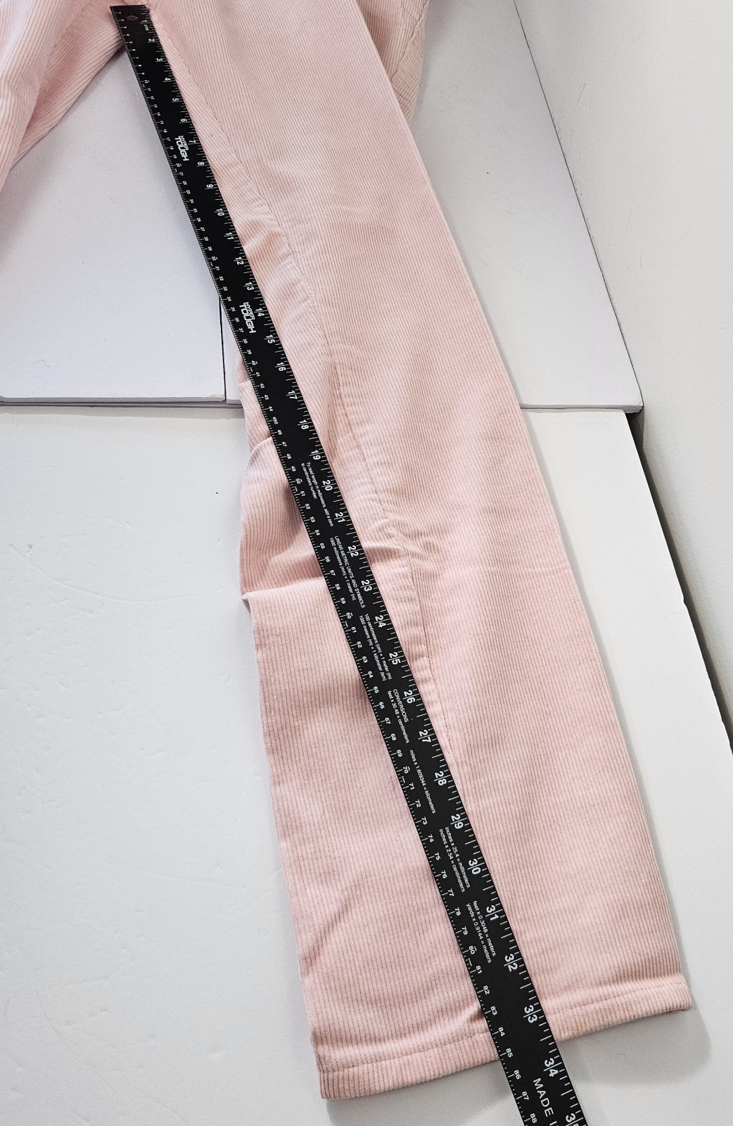 Vintage 80’s Bon Jour BABY PINK Corduroy Straight Pants Size13/14 NWOT