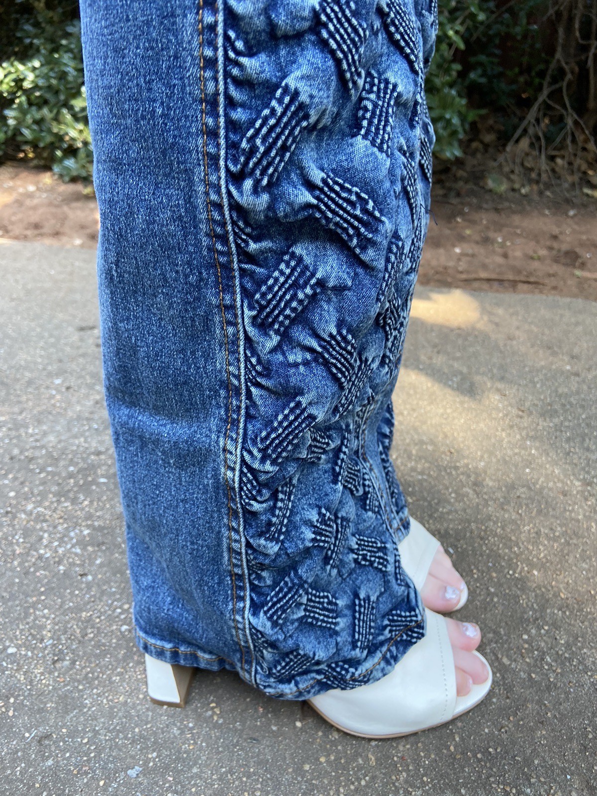 Vintage YOYO Jeans You’re On Your Own Basketweave-Look Panel Marked 9 Fit Like 2