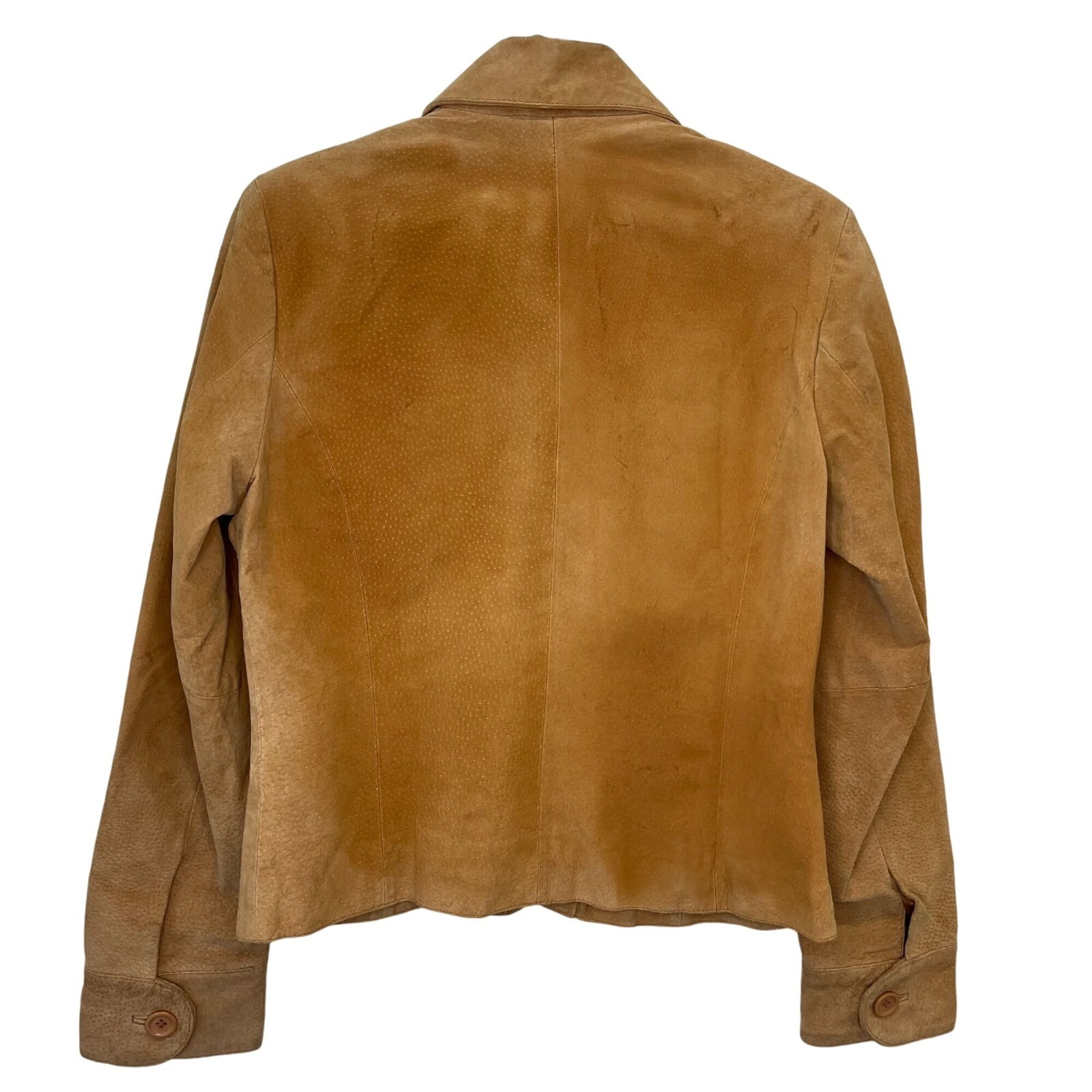 Metro Style Leather Jacket Ladies Size Small Tan Brown Suede Color Vintage 80s