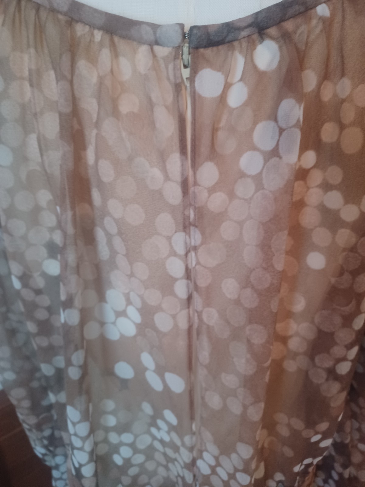 Vintage 1970s Solo San Francisco Brown and White Boho/Ethereal Midi Dress