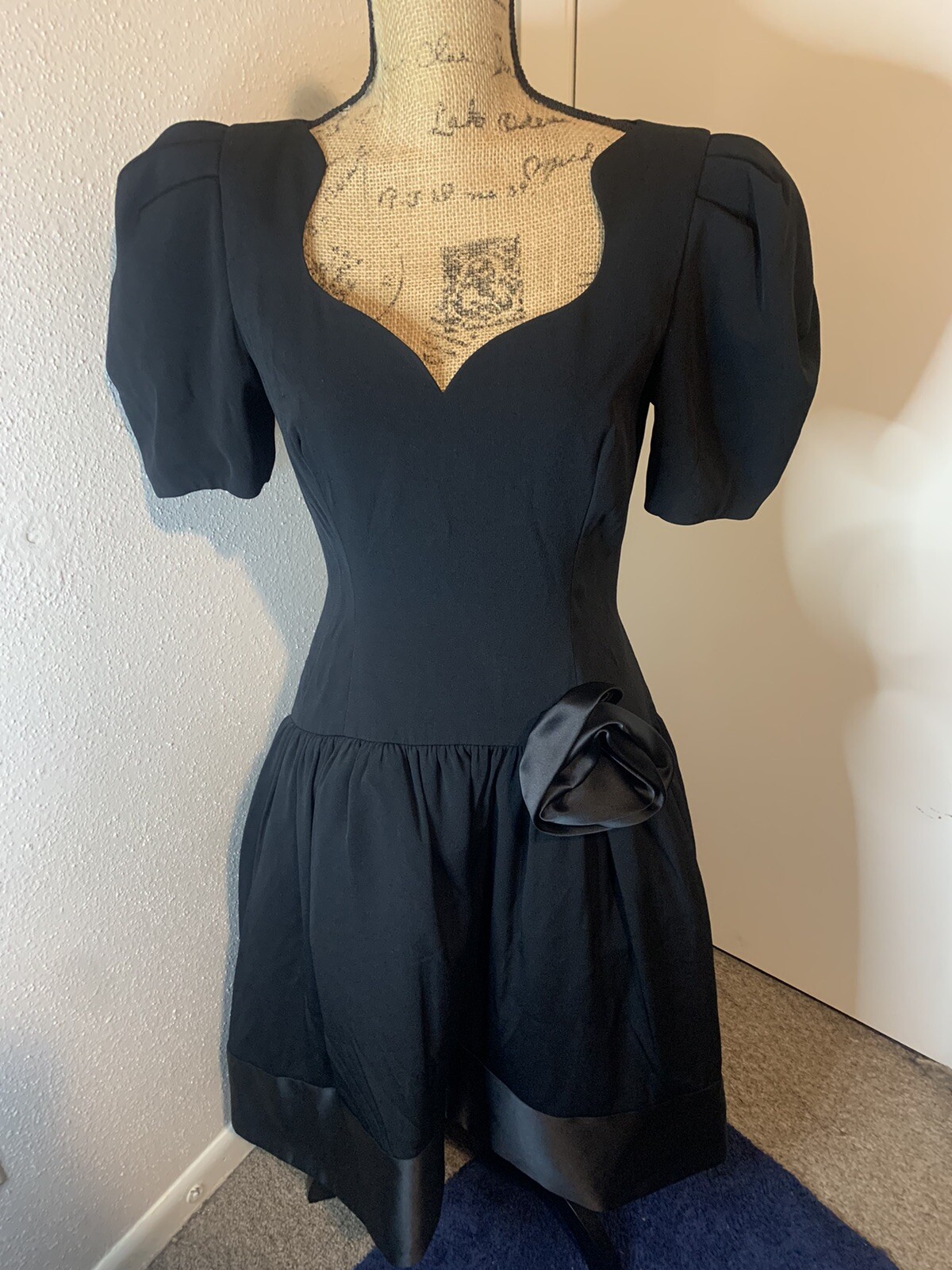 Vintage 1980’s Morton Myles For The Warrens Black Dress 10