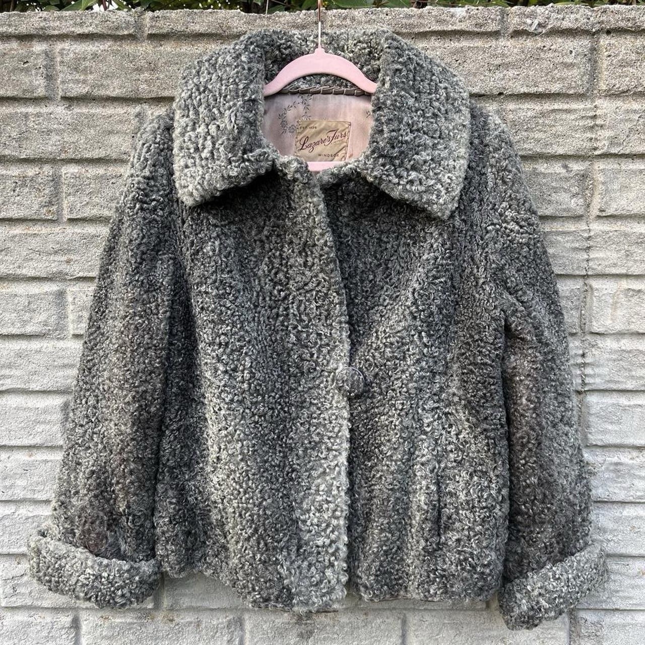 True vintage Lazare’s Furs Grey Persian Lamb Jacket (Era 50’s-60’s)