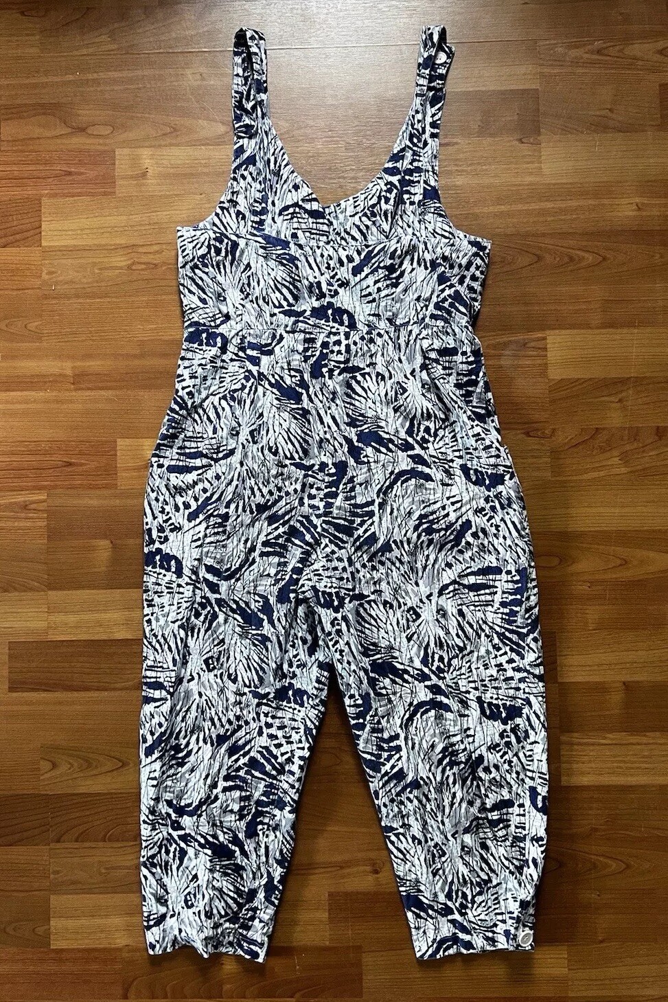 Vtg 80s does 50s Joni Blair of California peddler / capri length jumper romper