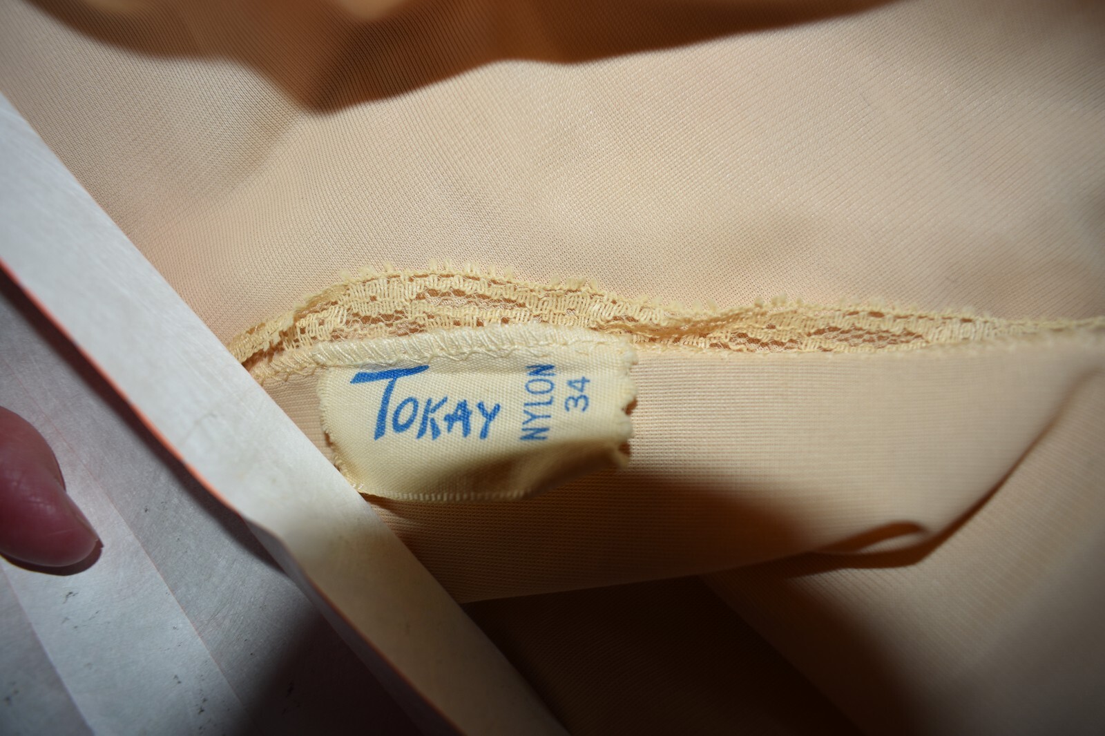 Tokay Size 34 Medium Pleated Chiffon Nylon Full Bra Slip