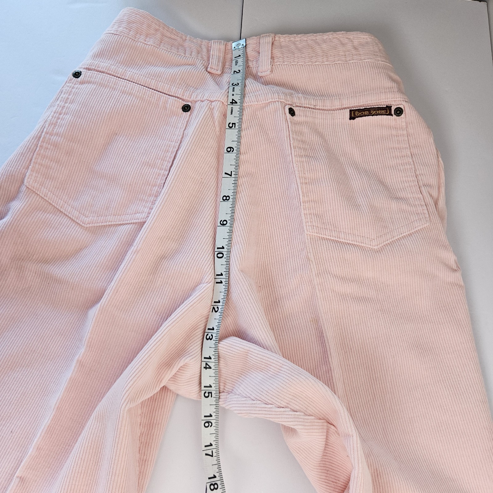 Vintage 80’s Bon Jour BABY PINK Corduroy Straight Pants Size13/14 NWOT