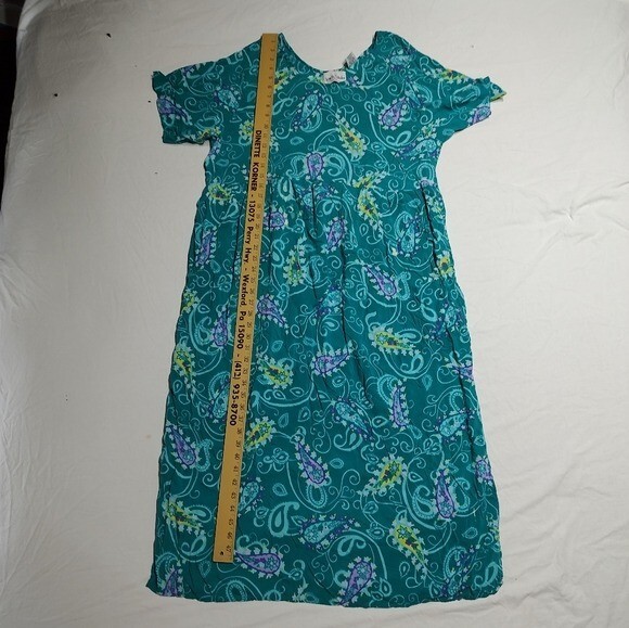 Diane von Furstenberg Color Authority Teal Paisley Dress 1X/2X Coastal Grandma