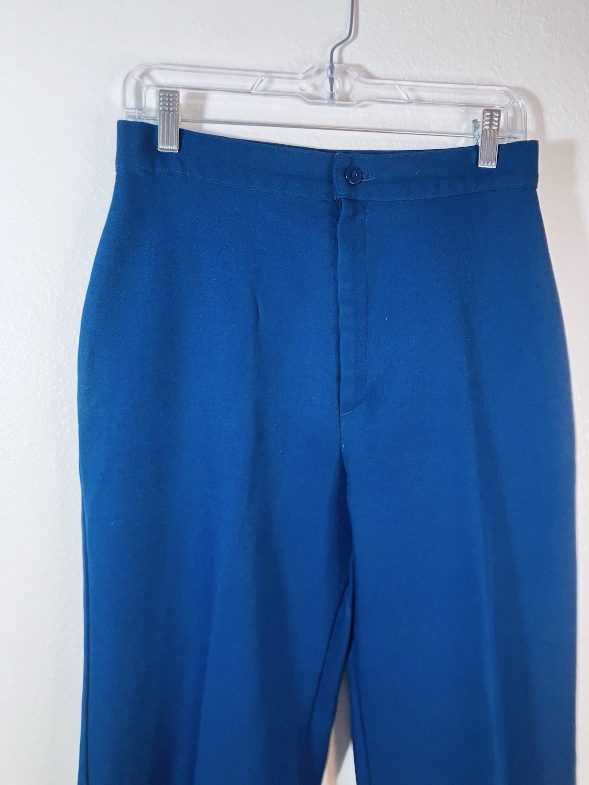 Vintage JCPenney Polyester Navy Pants Womens 28×30 Retro 70s Disco Office Siren
