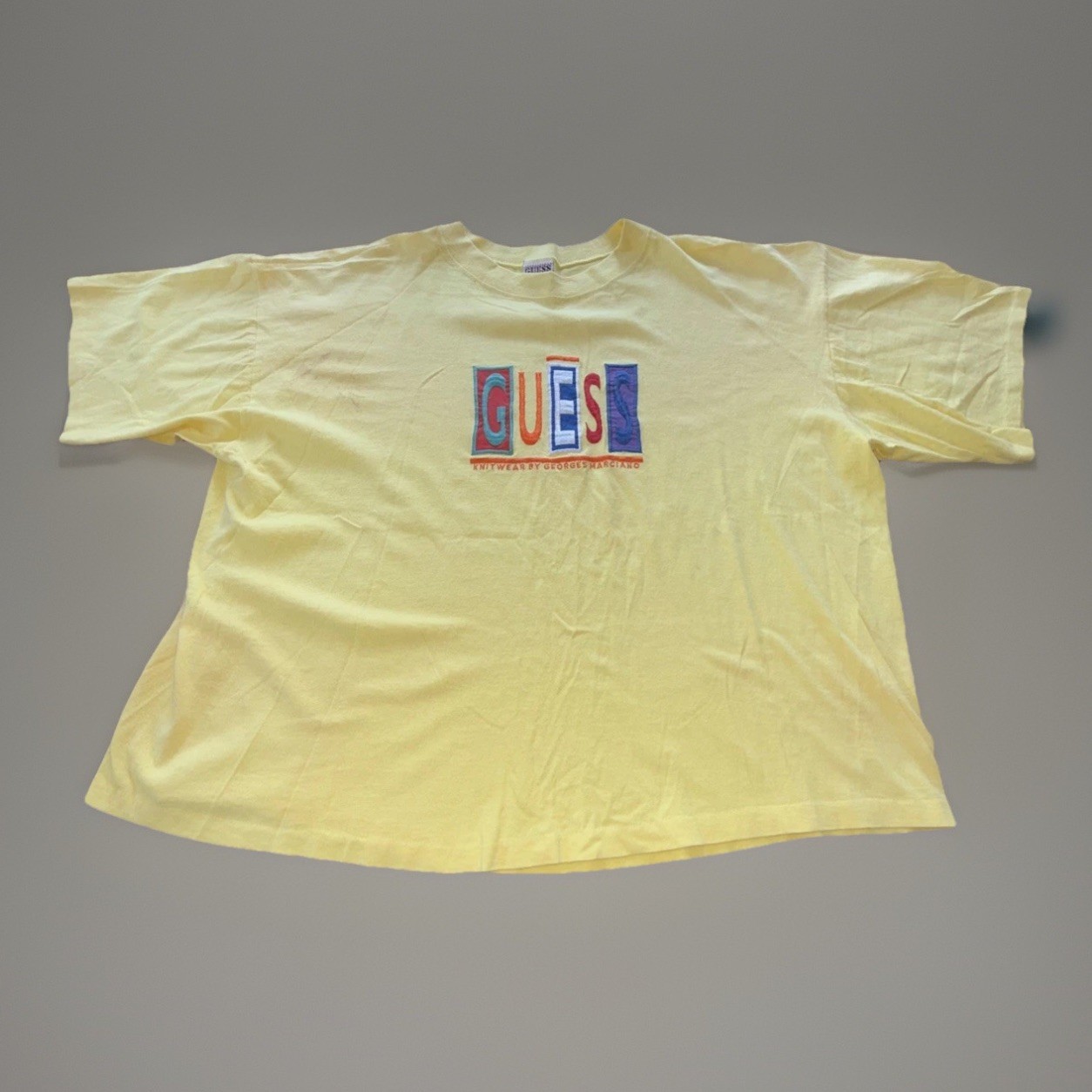 Vintage GUESS Knitwear By Geroges Marciano Oversized Tee Size XL USA