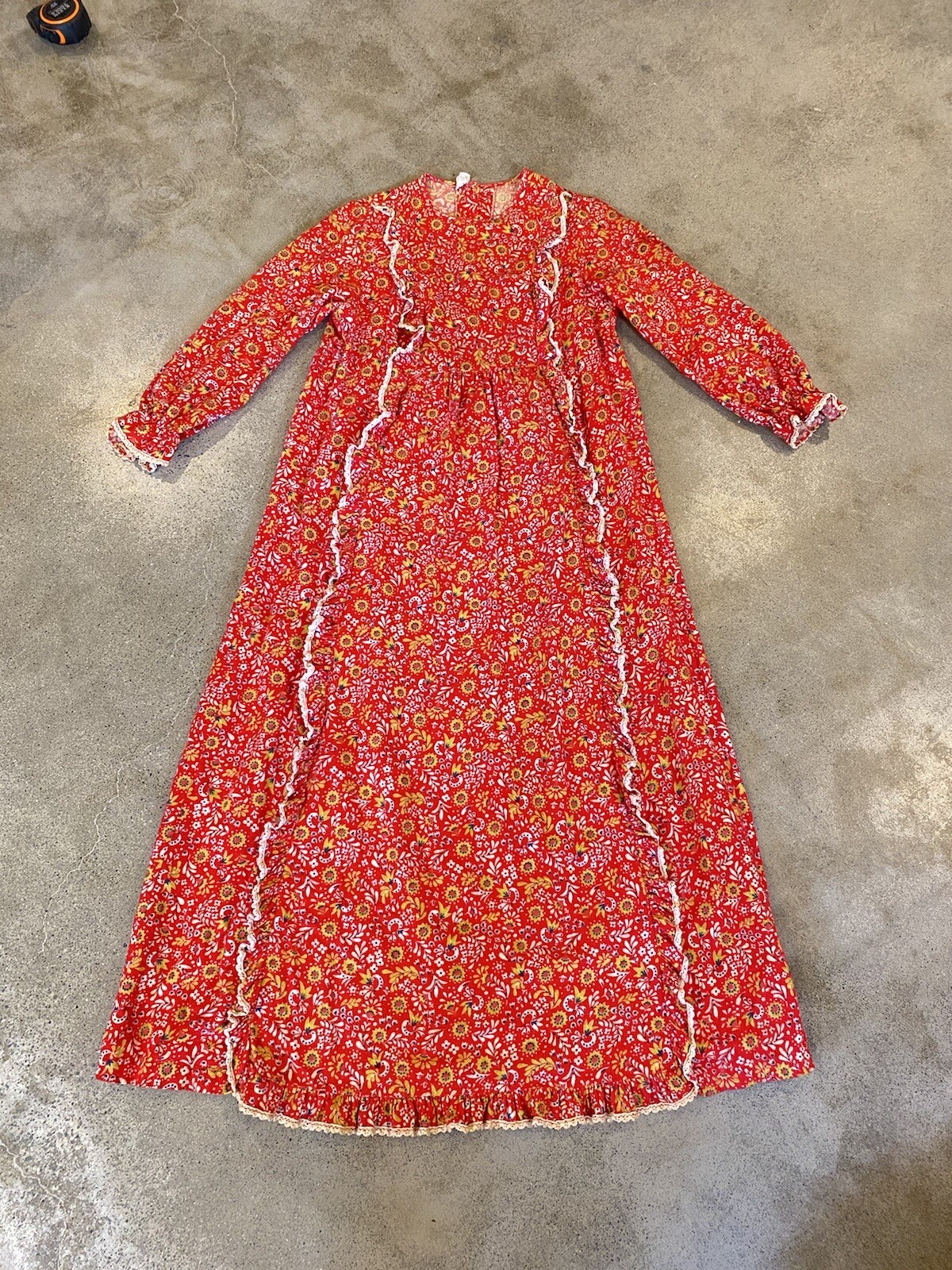 Vintage 60’s Juli of Slumbertogs Paisley Boho Nightgown Loungewear cotton 11