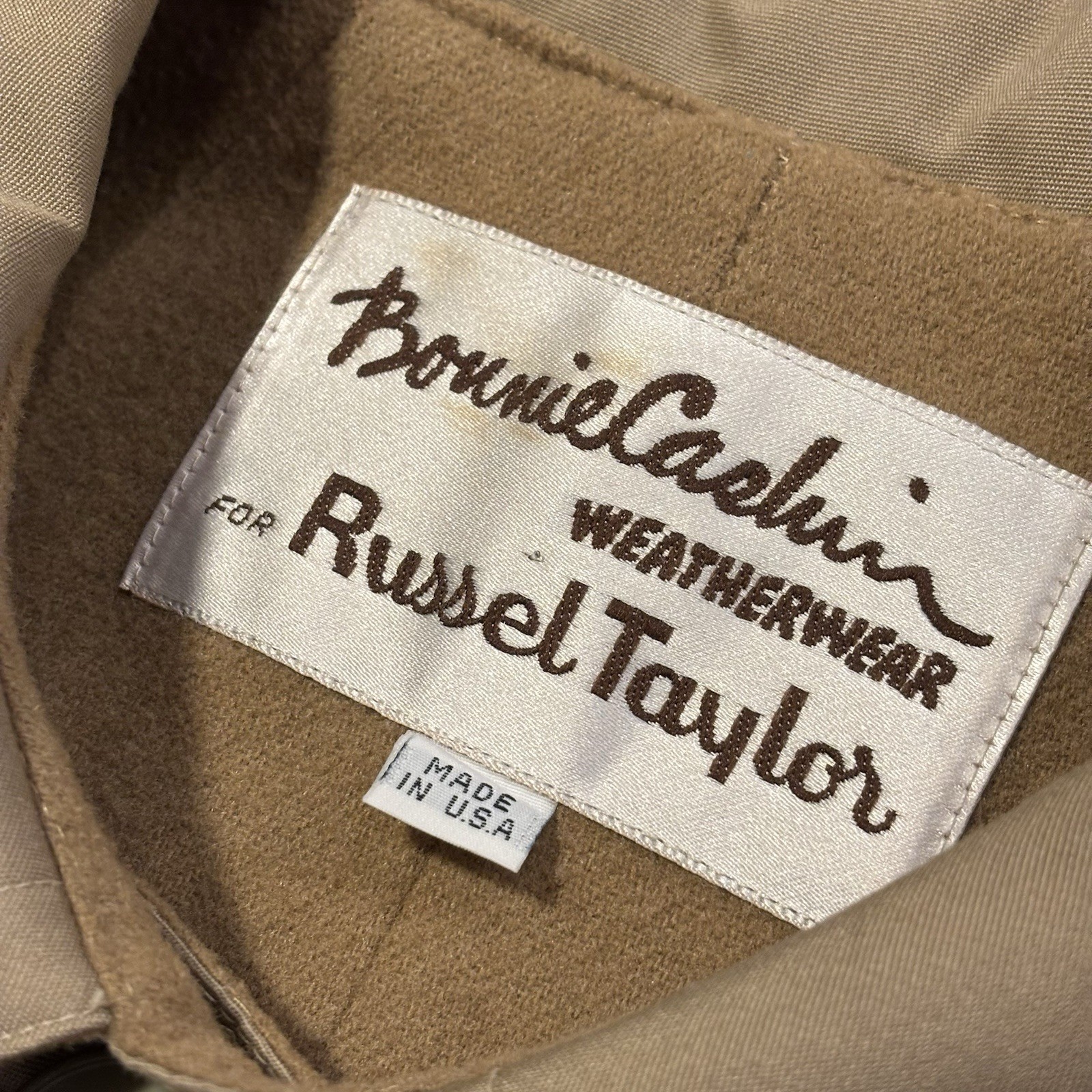 VTG 70s Bonnie Cashin for Russel Taylor Weatherwear Coat 10 Wool Lined ILGWU USA