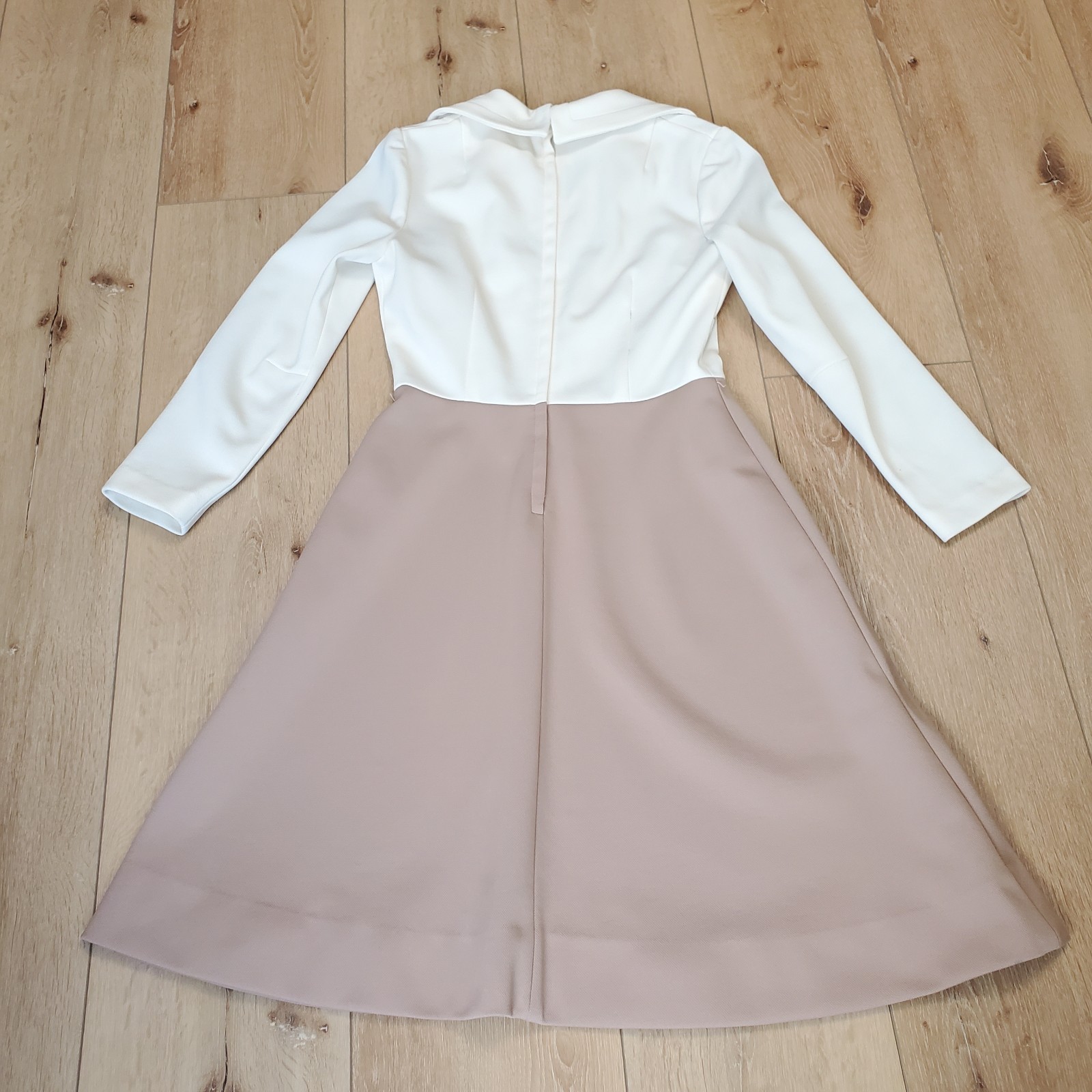 Vintage Dress 60s 70s Nardis of Dallas Double Knit Custom Cream Ivory Size 8/10?