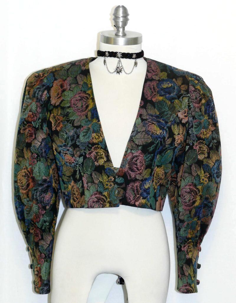 S B38″ German TAPESTRY Classy Coat Women Short Bolero JACKET