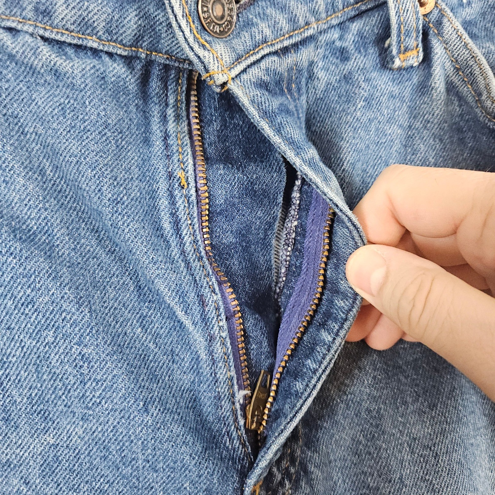 Vintage Levis California Straights Jeans Women’s High Waist Denim 27×34 ZIPPER