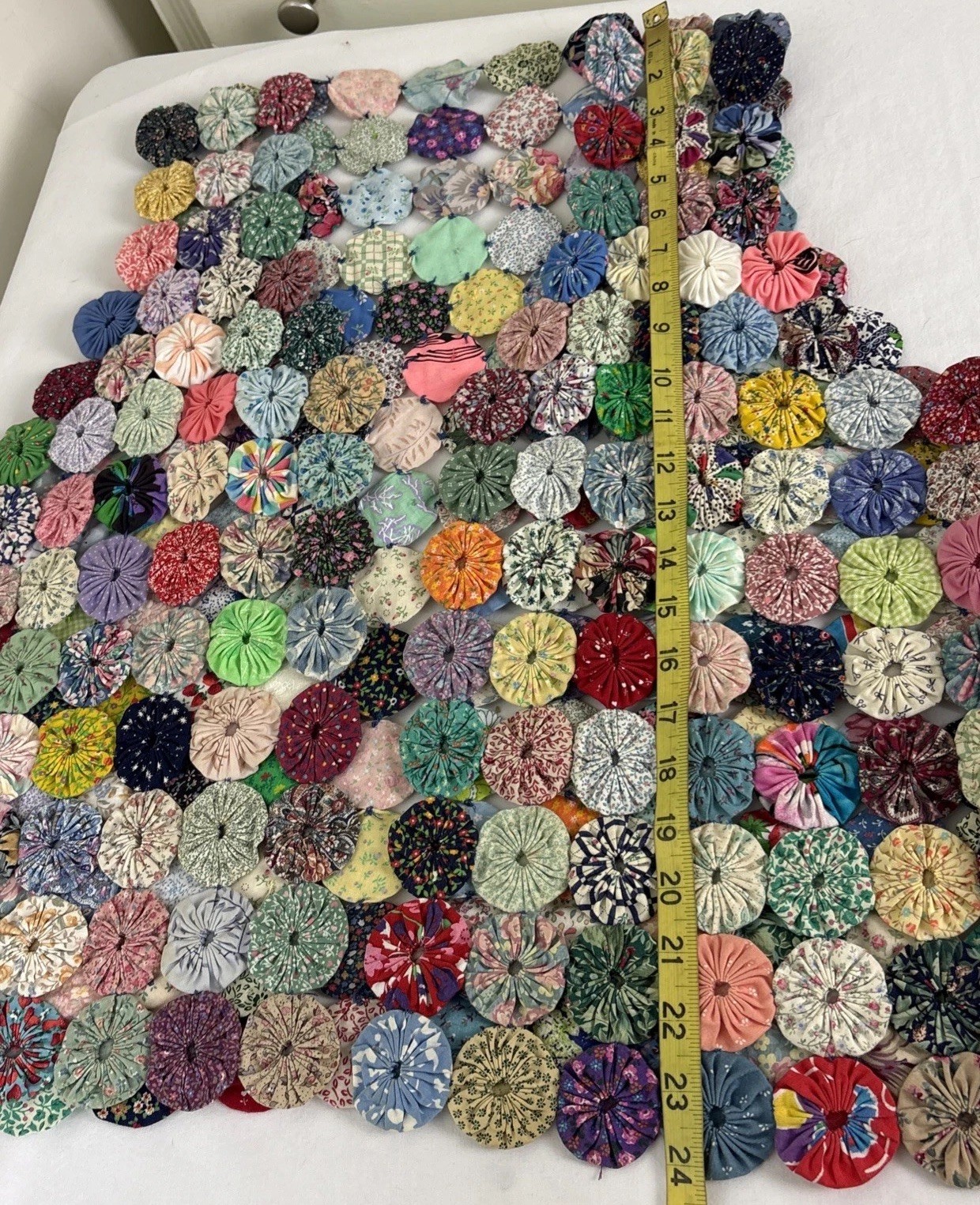 Vintage Handmade Yoyo Penny Quilt Vest One Size Cottagecore