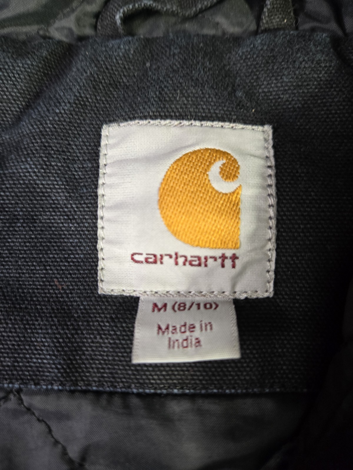 Carhartt Black Duck Canvas Hooded Vest Workwear 104026 Women’s Size M 8-10