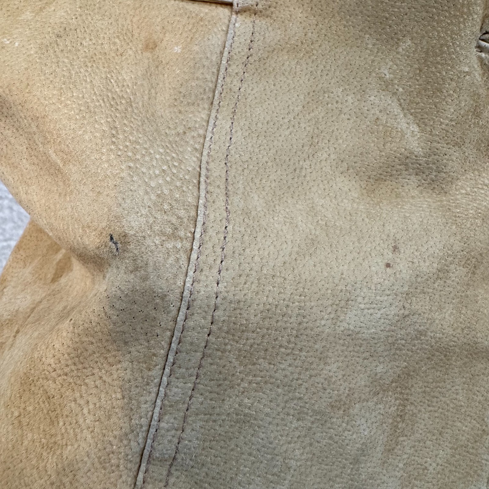 Y2K Vintage Suede Leather Jacket Small Medium Tan Khaki Beige Button Up