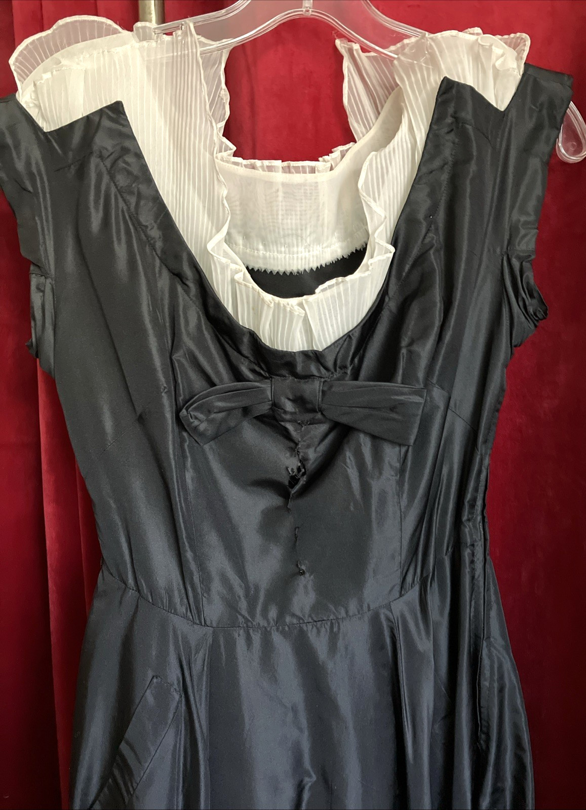 FAB style To Copy 50s Stand Collar Crystal Pleat Dress NYC label