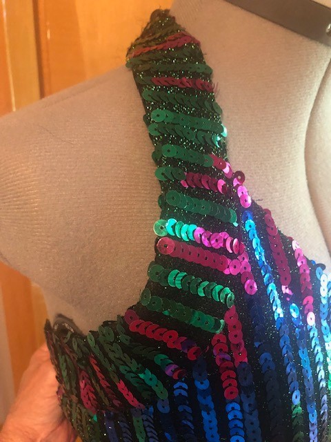 Vintage Disco Fully lined Sexy Sequin Dress Size 6 Party, Cocktail, Wedding