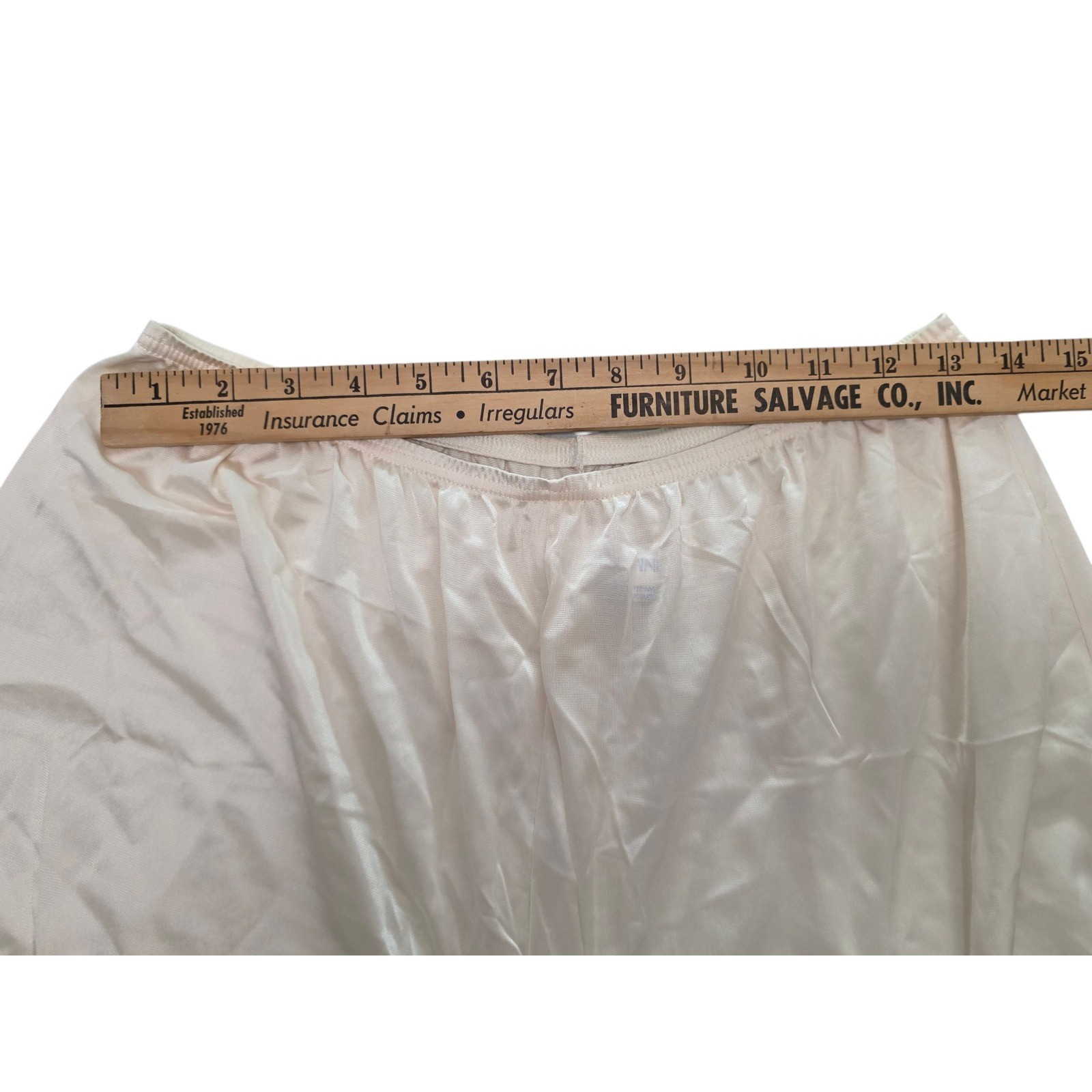 Vintage Lorraine Cream Antron III Nylon Lace Trim Culotte shorts Slip Large USA